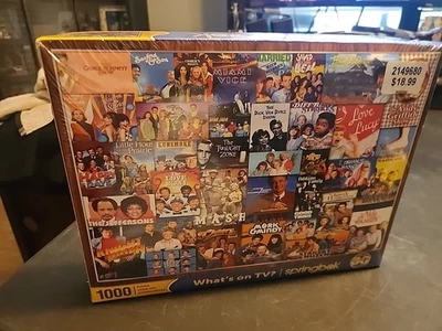 Rompecabezas Springbok 1000 piezas ¿Qué hay en la televisión? Espectáculos vintage sellados Bob Ross Foto 1 de 4