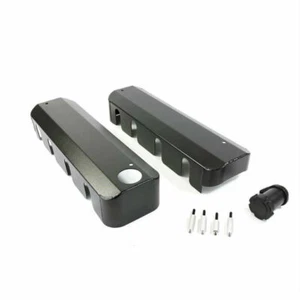 CHEV - HOLDEN LS COIL COVERS FABRICATED ALUMINIUM BLACK ( 8081-7BK ) - Picture 1 of 3