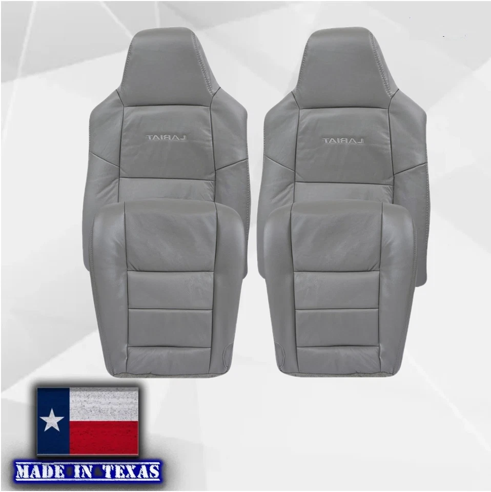 Capas de assento cinza 2003 2004 2005 2006 2007 para Ford F250 F350 Lariat Crew Cab - Imagem 1 de 4