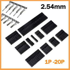 Dupont 2.54mm Connector Housing Male Female Crimp Terminals 1 2 3 4 5 6 7 8P-20P - Picture 1 of 36