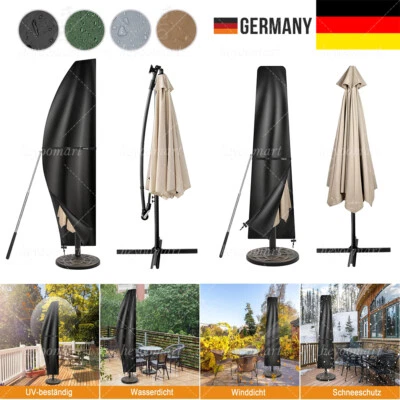 HEYOOMART Abdeckung Sonnenschirm Schutzhülle Schirmhaube Marktschirm Ampelschirm Haube