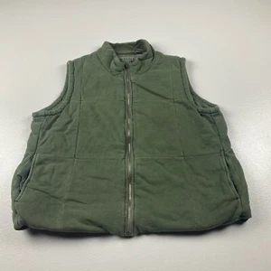 Vintage Mod O'Doc Vest Womens Sz 3 Green 100% Cotton Pockets Sleeveless Full Zip - Picture 1 of 5