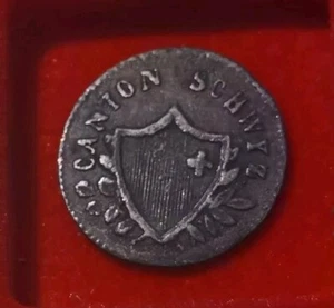 SUISSE - SWITZERLAND - Canton de Schwyz 2 rappen 1845 KM#65 - Imagen 1 de 2