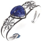 Blue Sodanite Gemstone 925 Silver Jewelry Cuff-bangle 7''adjustable