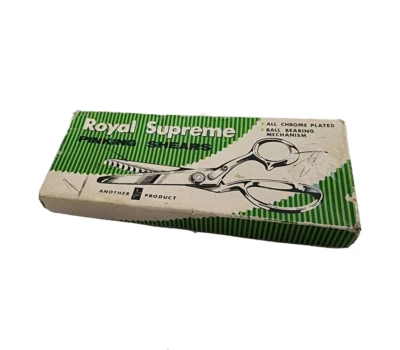 Vintage Royal Supreme Pinking Shears Chrome Plated Ball Bearing Mechanism 8" - Image 1 of 4