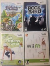 Nintendo Wii Games (Doctor Fizzwizzle, Rock Band, My Fitness Coach, Wii Fit)