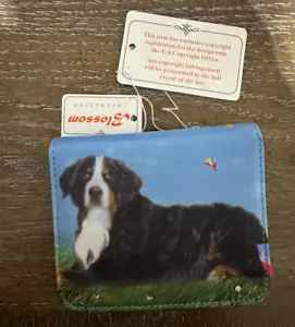 Mini portafoglio collezione fiori cane da montagna bernese ingioiellato moda mini portafoglio cane - Foto 1 di 14