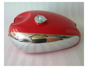Panther M100 M120 Chrome And Red Painted Gas Fuel Petrol Tank With Cap - Picture 1 of 8