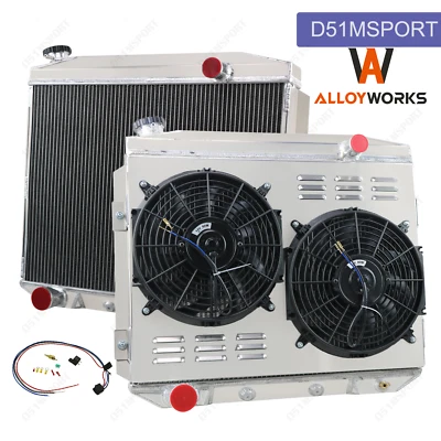 For 1957-1959 Ford Ranchero Fairlane Edsel Mercury V8 4 Row Radiator Shroud Fan - Изображение 1 из 4