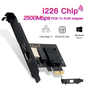 Adaptador de red RJ45 PCIE Chip Intel I226 2.5G Gigabit Ethernet Servidor PC - Imagen 1 de 15