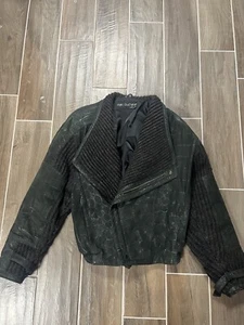 Vintage Marc Buchanan Pelle Pelle Lederjacke schwarz Größe 36 DISTRESSED - Bild 1 von 7