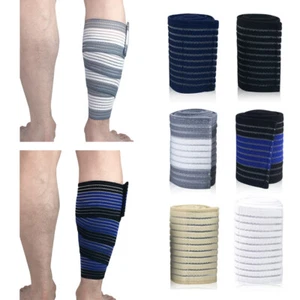 Men Sports Elastic Bandages Calf Leg Sleeve Sports Fitness Running Protection - Picture 1 of 16
