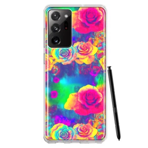 Für Samsung Galaxy Note 20 Ultra Stoßfeste Hybrid Hülle, Hippie Tie Dye Rosen - Bild 1 von 6