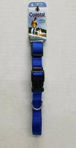 SDog Collar Small Blue Coastal Adjustable Nylon Plastic snap - Picture 1 of 3