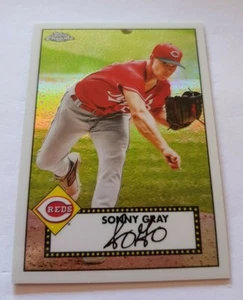 Topps 2021 Series 1 - Sonny Gray - Cincinnati Reds - Chrome 1952 Redux Card - Bild 1 von 2