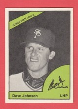 1978 TCMA Minor League Dave Johnson - St. Petersburg Cardinals