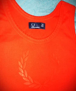 Fred Perry, Tank Top, Shirt, Gr. M (40), Rot, Grosser Kranz, Ska, Skin, Girlie - Bild 1 von 2