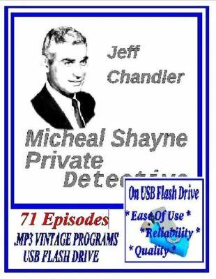 Michael Shayne Detective 71 Select Oldtime Radio Show MP3 OTR On USB Flash Drive Foto 1 de 4