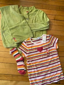 Gymboree PopStar Academy Velour Pants and Jacket Size 12 Nwt top, and Hair Clips - Picture 1 of 7