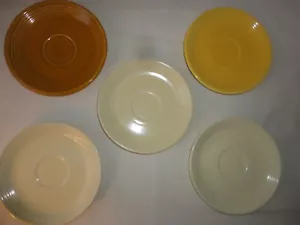 5 Fiestaware Vintage Saucers Fiesta HLC USA 1950's - 70's - Picture 1 of 8