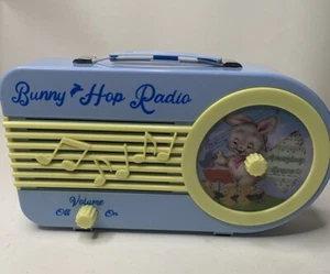 Blue Mr. Cottontail Bunny Hop Radio Plays Music Easter Toy Talking - Picture 1 of 12