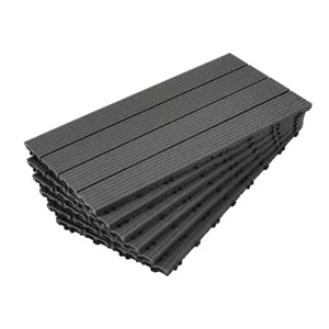 6 x Terrassenfliesen WPC Fliesen 30x60 cm Holzoptik Klickfliesen Balkonfliesen - Bild 1 von 10