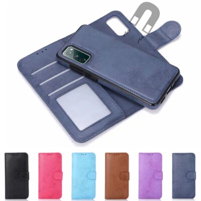 Removable Leather Wallet Case Card Flip Cover for Samsung S20 FE/S21 FE/S23 FE - Image 1 of 4