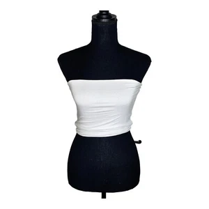 Cotton On NWT S Junior White Crop Tube Top #1610D - Picture 1 of 15