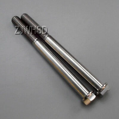 Brida de cabeza hexagonal hexagonal perno tornillo titanio M8 x 90 Ti 2 piezas/grado aeroespacial Foto 1 de 2