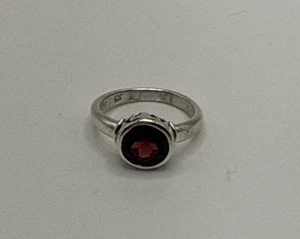 BASK Ring Sterlingsilber & roter Stein Größe 6 - Bild 1 von 5