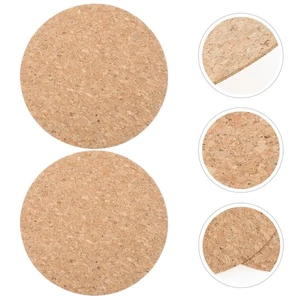 2 Pcs Cork Mouse Pad Work Office Base Palm Rest Enhanced Round Mousemat - Afbeelding 1 van 12