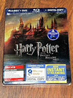 HARRY POTTER AND THE DEATHLY HALLOWS PART 2 Blu Ray DVD Digital DISC SET SEALED - Image 1 of 2