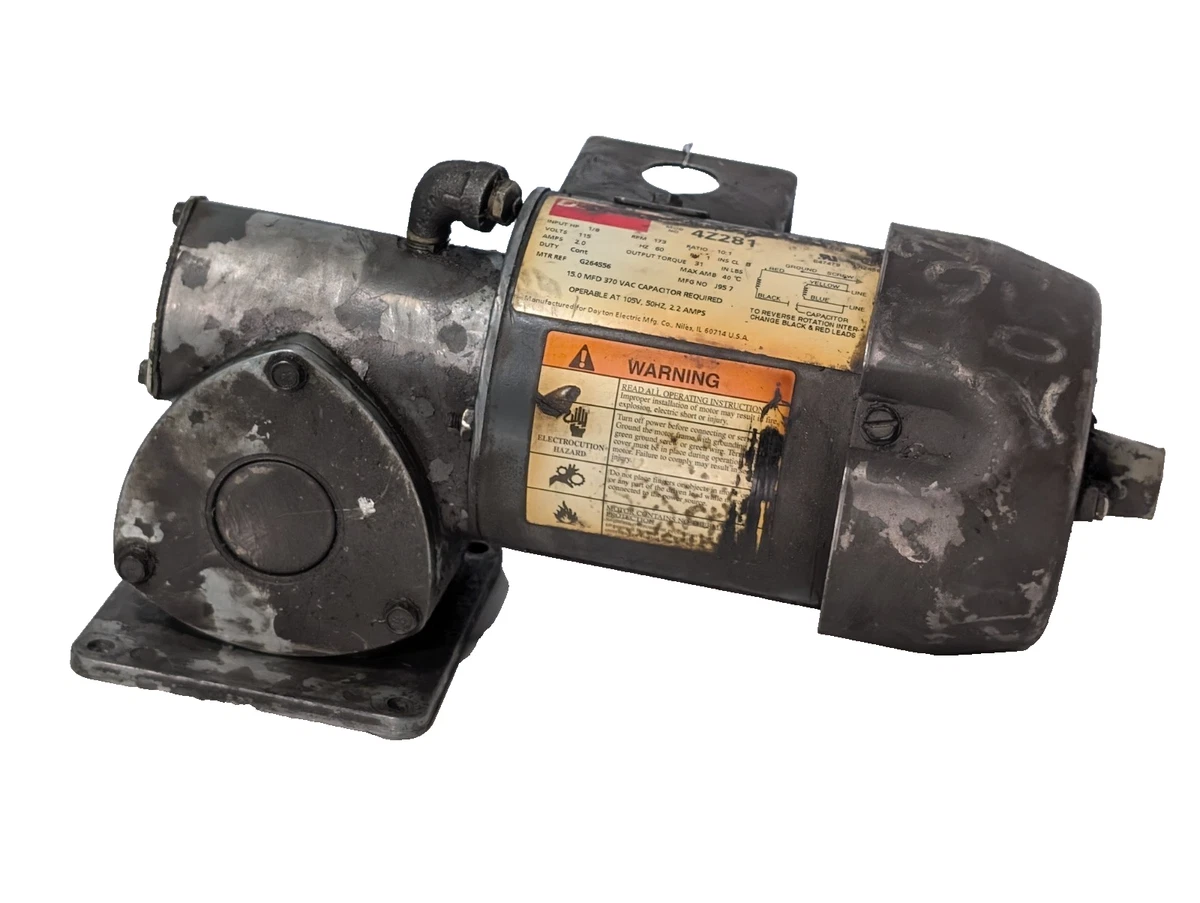 115 V General Purpose Industrial Electric Motors 1/8 HP Rated Load