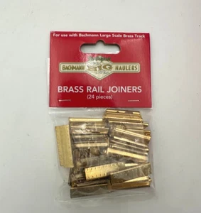 Bachmann Trains 94657 G Scale Brass Track Brass Rail Joiners Connectors, 24 pack - Picture 1 of 2