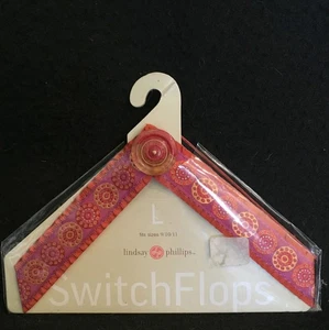 Gr. L Lindsay Phillips SwitchFlops Wechsel Sandale Riemchen rot lila NEU - Bild 1 von 6