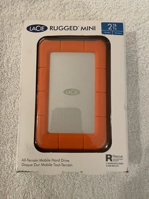 LaCie LAC9000298 Rugged Mini 2TB External Hard Drive - Orange NEW Sealed - Image 1 of 4