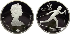 Canada 1986 20 Dollars Silver 925 PF - Picture 1 of 1