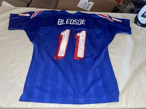 Authentic Starter Drew Bledsoe Jersey Patriots Mens 48 Clean NFL Sewn Vintage - Picture 1 of 10