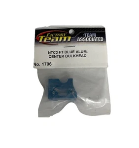 Team Associated Ntc3 Ft Blue Alum Bulkhead 1pc 1706 New - Picture 1 of 1
