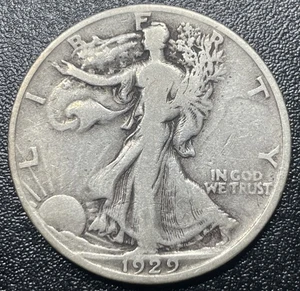 1929-S Walking Liberty Half Dollar 50c VG Very Good - Picture 1 of 2