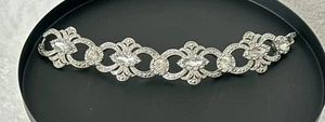 Retired Limited Addition Lia Sophia stunning Silvertone Crystal bracelet - Picture 1 of 13