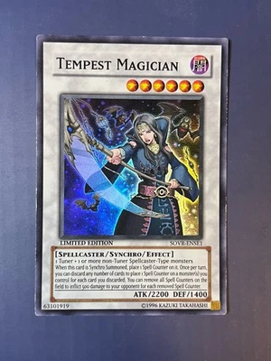 Yugioh Tempest Magician SOVR-ENSE1 Super Rare Limited LP/MP - Image 1 of 4