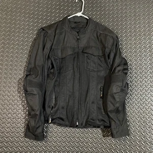 Xelement Black Padded Motorcycle Gear Full Zip Jacket Men's Size XL - Picture 1 of 7