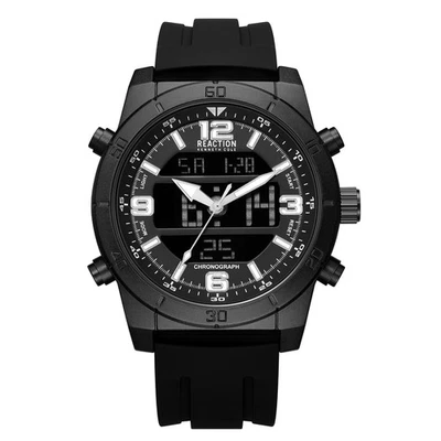Kenneth Cole Reaction Men's Analog Digital Watch Silicone Strap KRWGP2183501 - Image 1 of 2