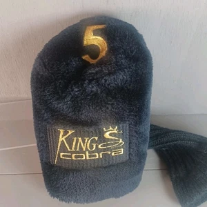 Vintage Black King Cobra Golf Club Plush Headcover 5 Wood Sock - Picture 1 of 4