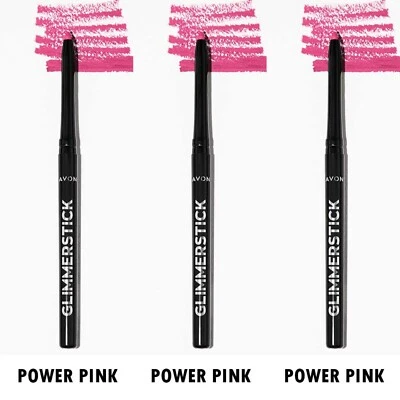 NEW Avon Glimmersticks Retractable Lip Liner  / POWER PINK / SET OF 3 - Image 1 of 4