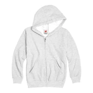 Hanes Comfortblend EcoSmart Full-Zip Kids' Hoodie Sweatshirt Lt Gray X-Small 2-4 - Picture 1 of 5