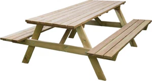 Tavolo da Giardino Pic Nic in Legno 180 x 70 x 71 cm Marrone 09.71. VivaGarden - Foto 1 di 1