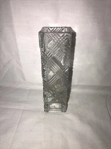 Vintage Avon Fostoria Kristall Knospenvase 1980 mit Blumenkreuzmuster - Bild 1 von 9