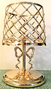 LÁMPARA DE ARCO PEDESTAL CANDELABRO DORADO CUERPO DE BAÑO FUNCIONA CANCIÓN MÁS DULCE EN CAJA RESORTE - Imagen 1 de 5